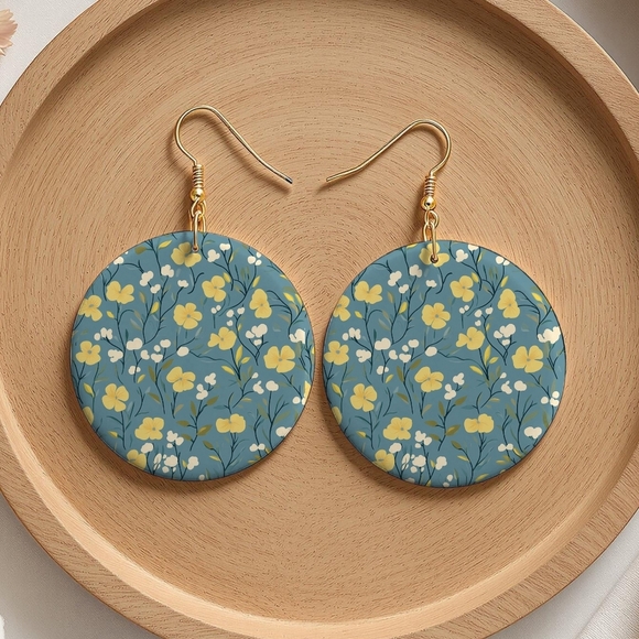 Charming Floral Patterned Earrings - Picture 2 of 2
